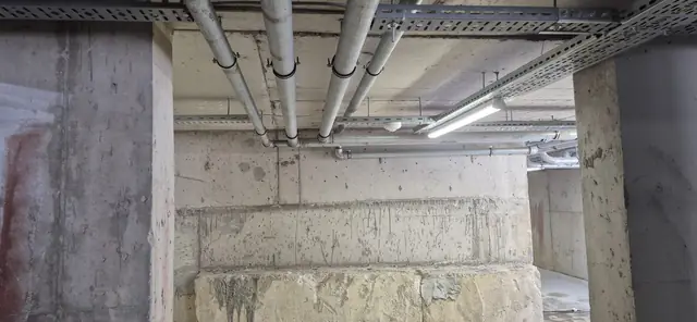 Bodrum kat tesisat hatları — SNN Mühendislik tamamlanan proje